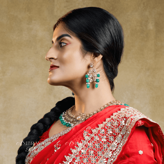 Malini Earrings - Ambraya Polki