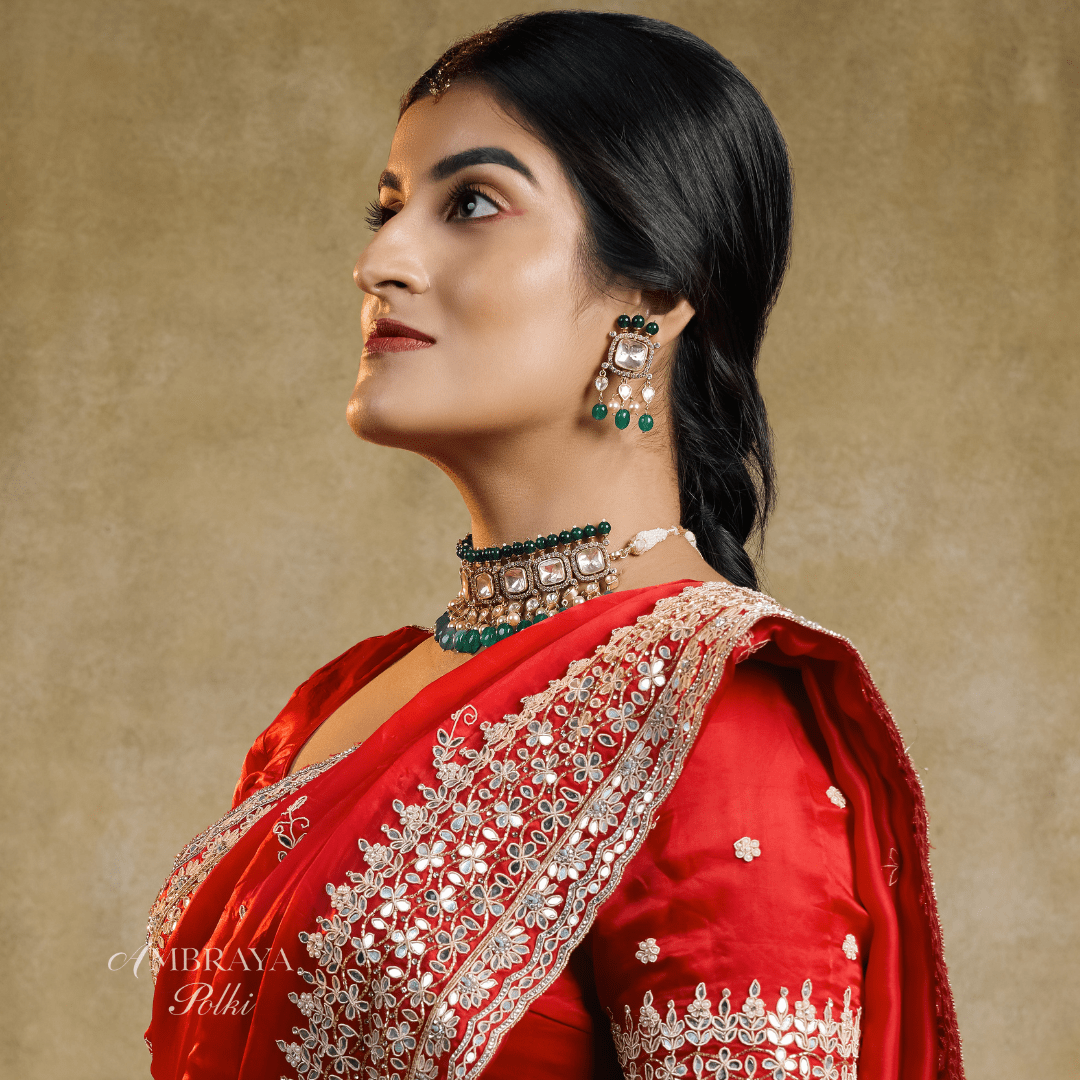 Nurvi Necklace Set - Ambraya Polki