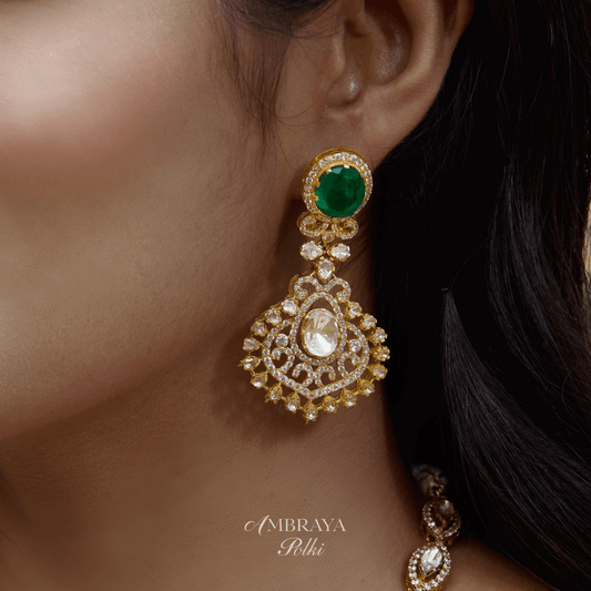 Mishika Earrings - Ambraya Polki