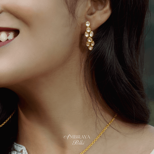 Eshani Earrings - Ambraya Polki