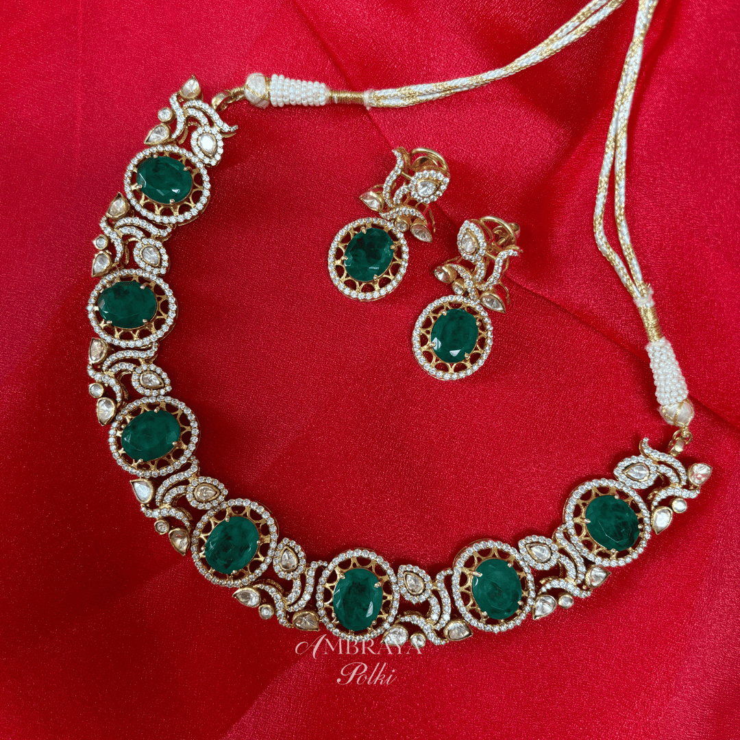 Miraya Necklace Set - Ambraya Polki