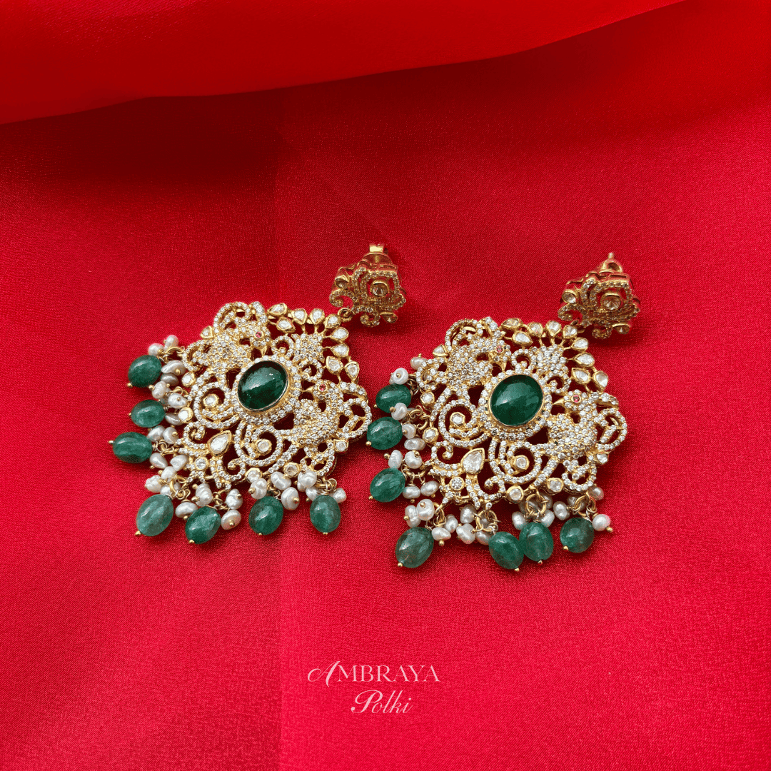 Zuhi Earrings - Ambraya Polki