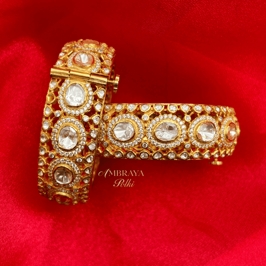 Asmira Bangles (Pair) - Ambraya Polki