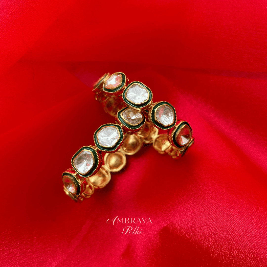 Zia Bangles (Pair) - Ambraya Polki