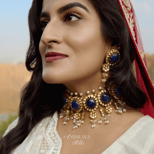 Reeva Earrings - Ambraya Polki