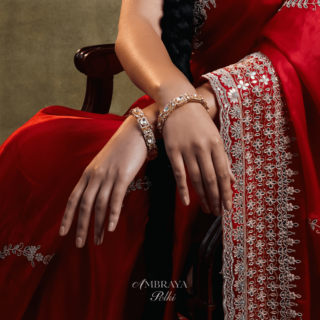 Anaya Bangles (Pair) - Ambraya Polki