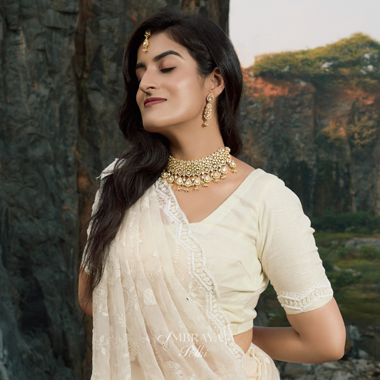 Anika Earrings - Ambraya Polki