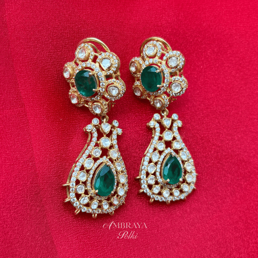 Anshika Earrings - Ambraya Polki