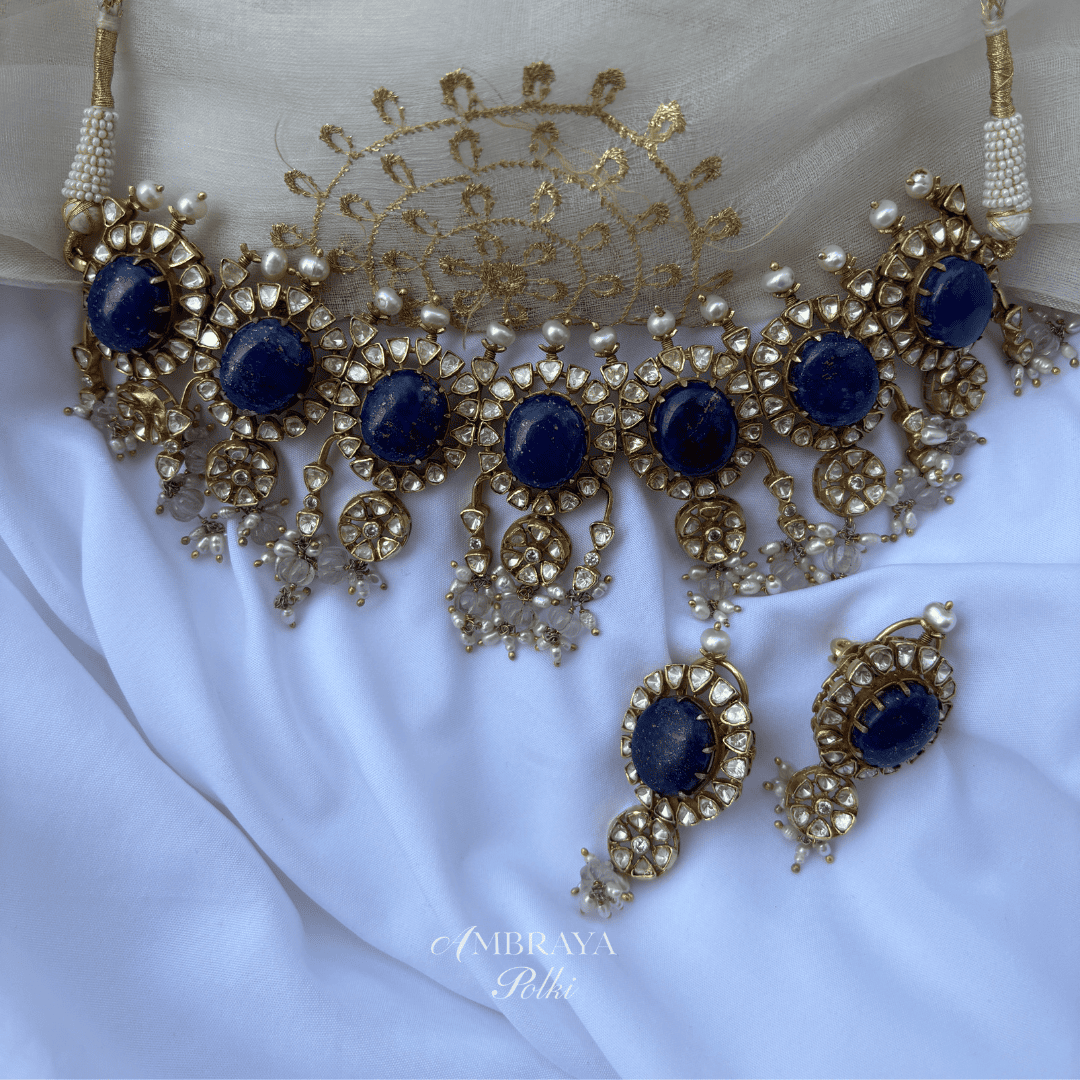 Reeva Necklace Set - Ambraya Polki