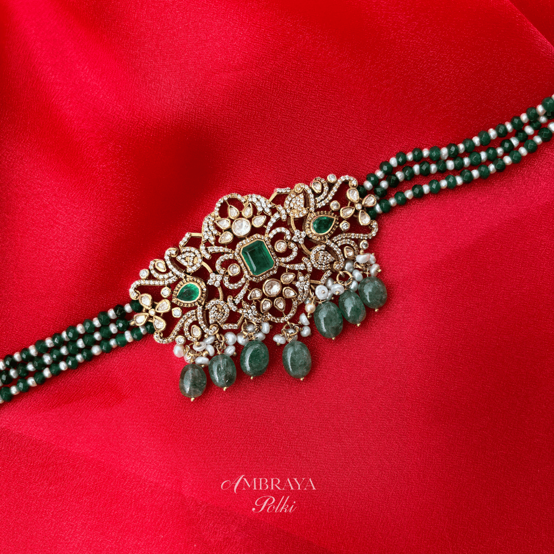 Adya Necklace - Ambraya Polki