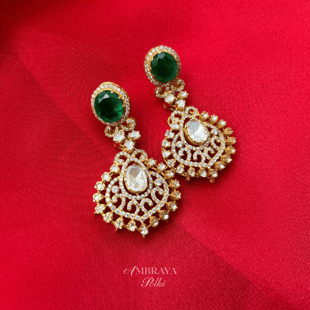 Mishika Earrings - Ambraya Polki