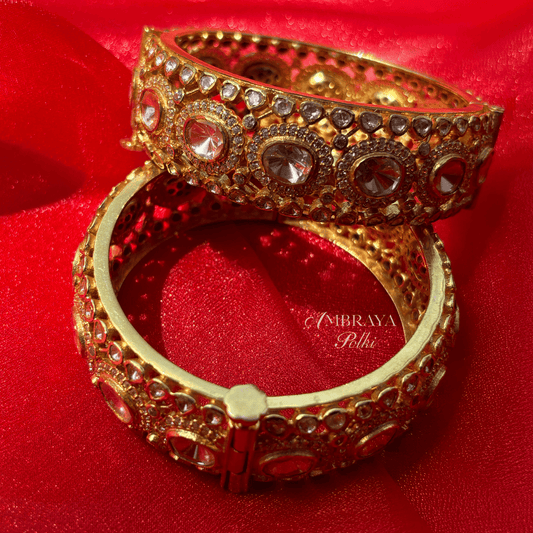 Asmira Bangles (Pair) - Ambraya Polki
