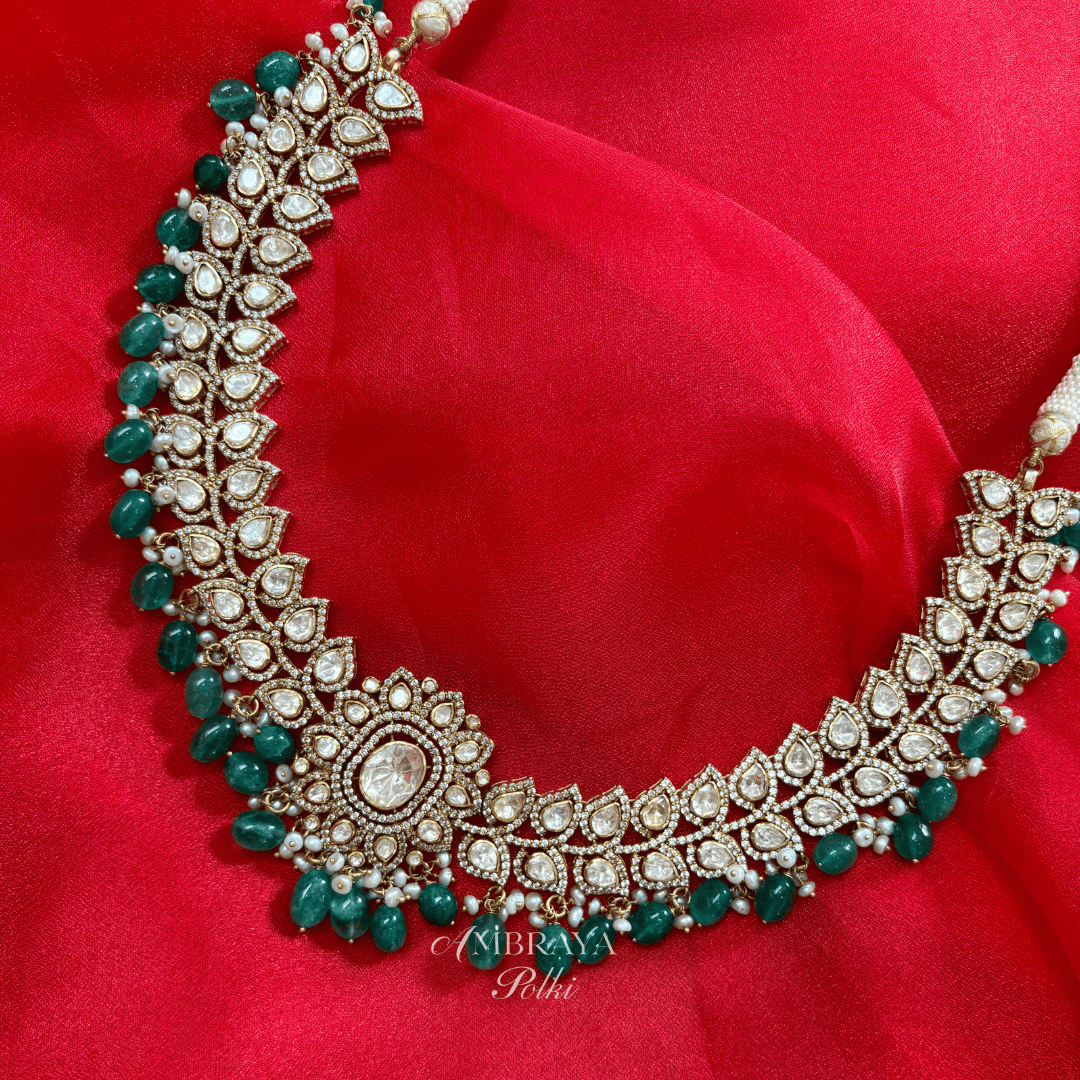Malini Necklace - Ambraya Polki