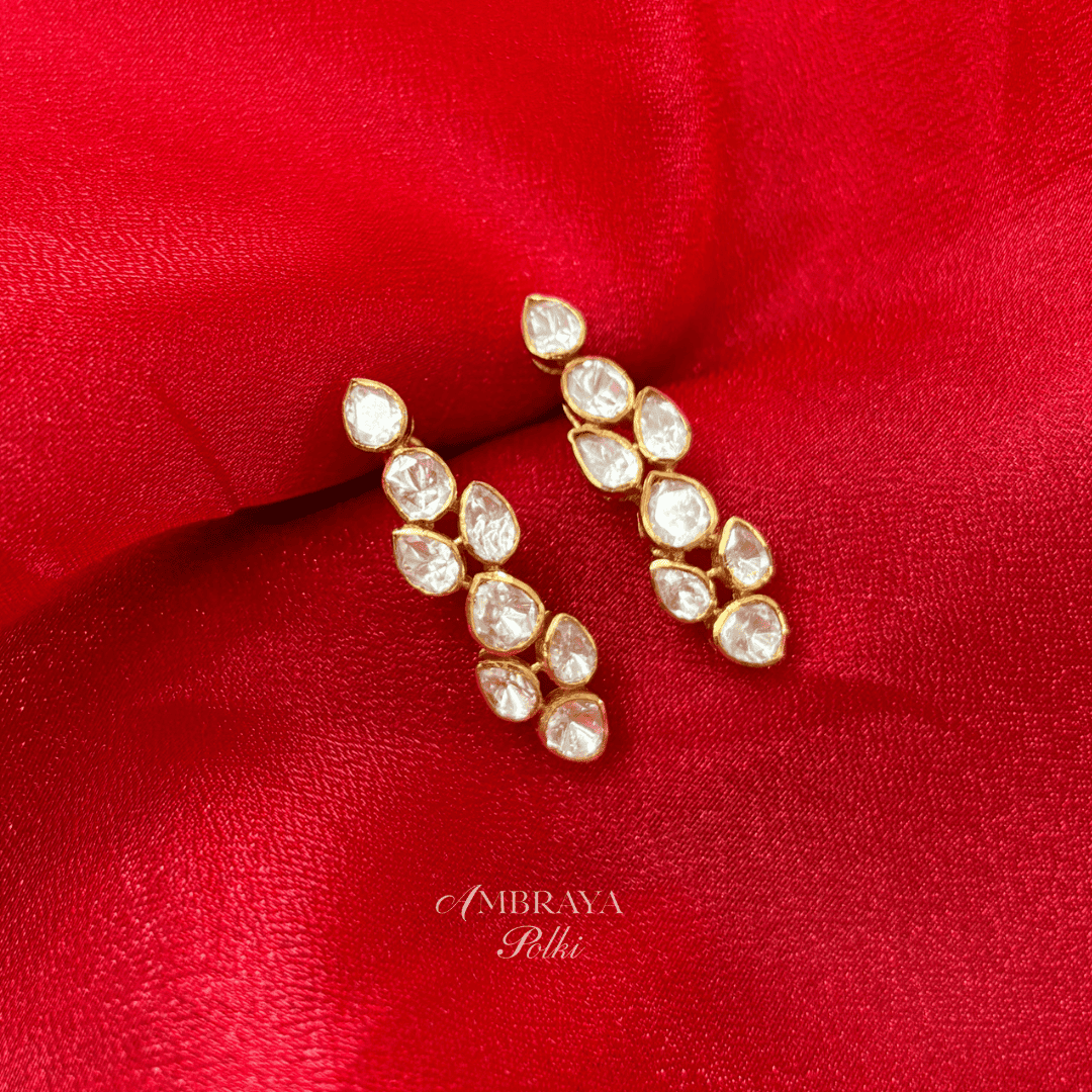 Eshani Earrings - Ambraya Polki