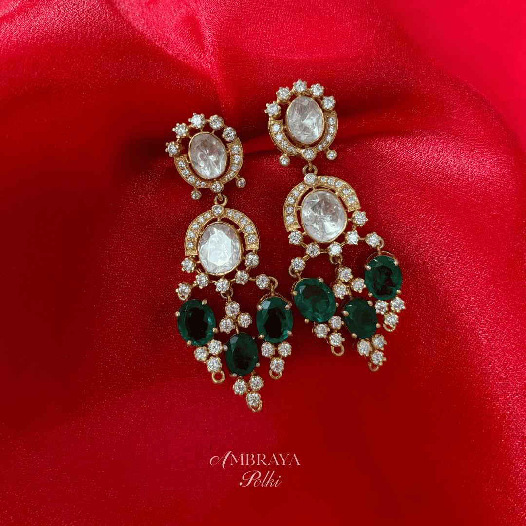 Kiara Earrings - Ambraya Polki