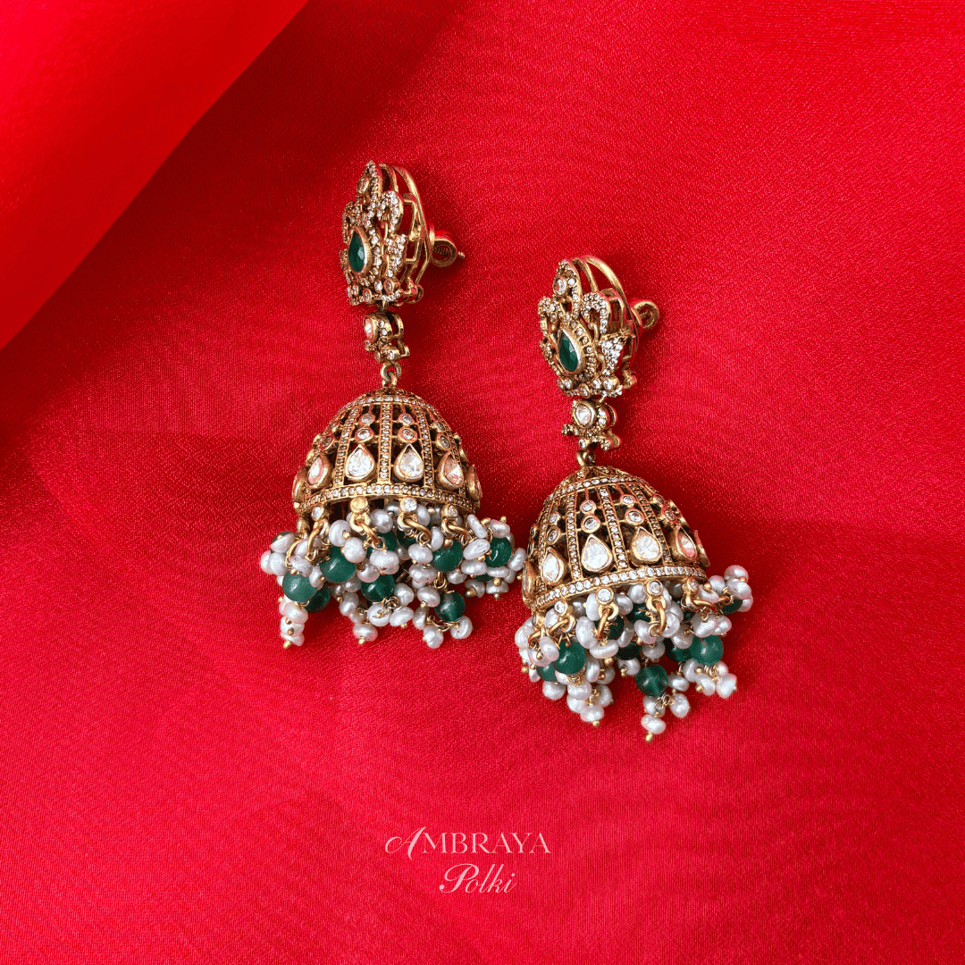 Amaya Earrings - Ambraya Polki