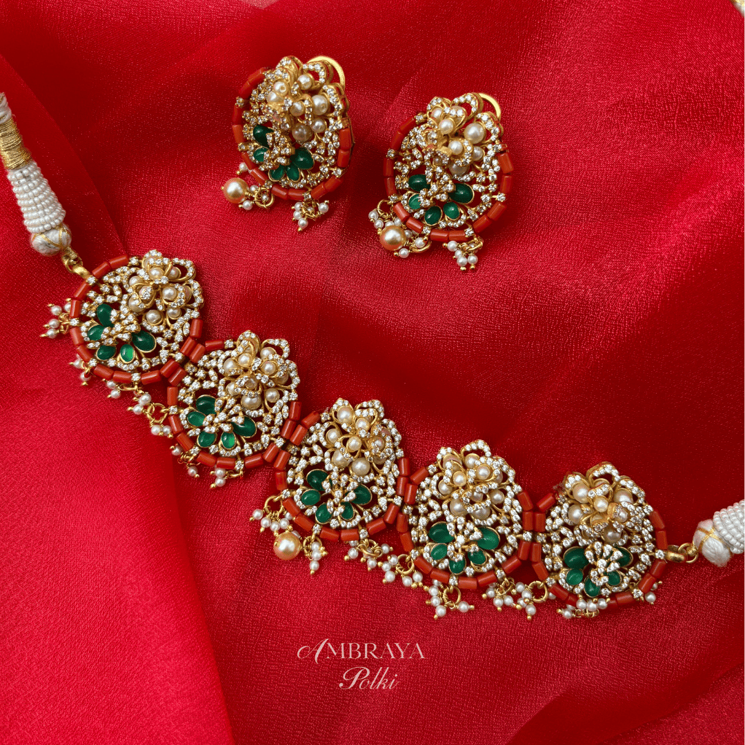 Niara Necklace Set - Ambraya Polki
