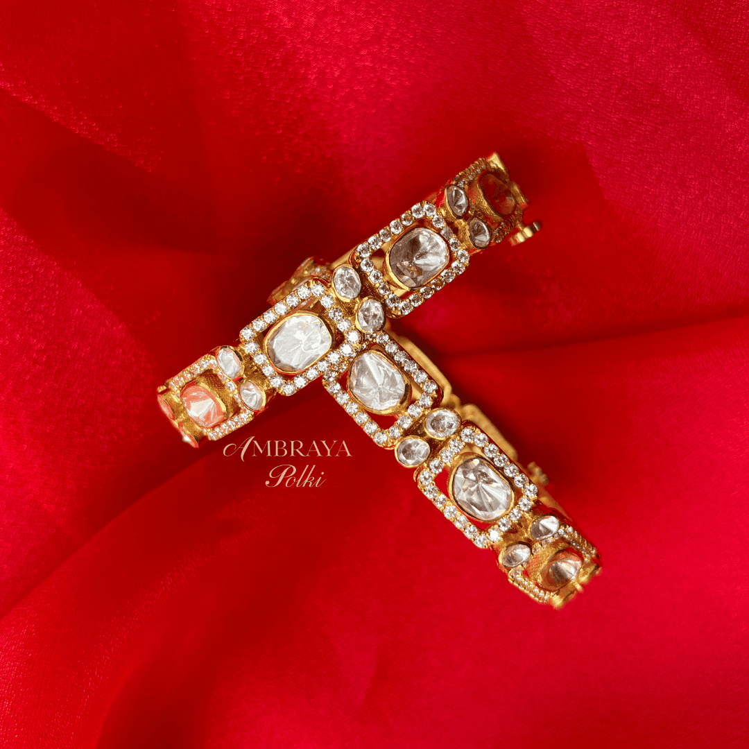 Anaya Bangles (Pair) - Ambraya Polki