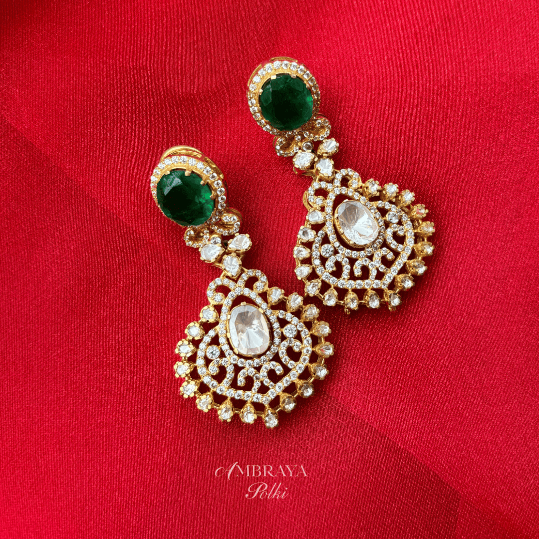 Mishika Earrings - Ambraya Polki