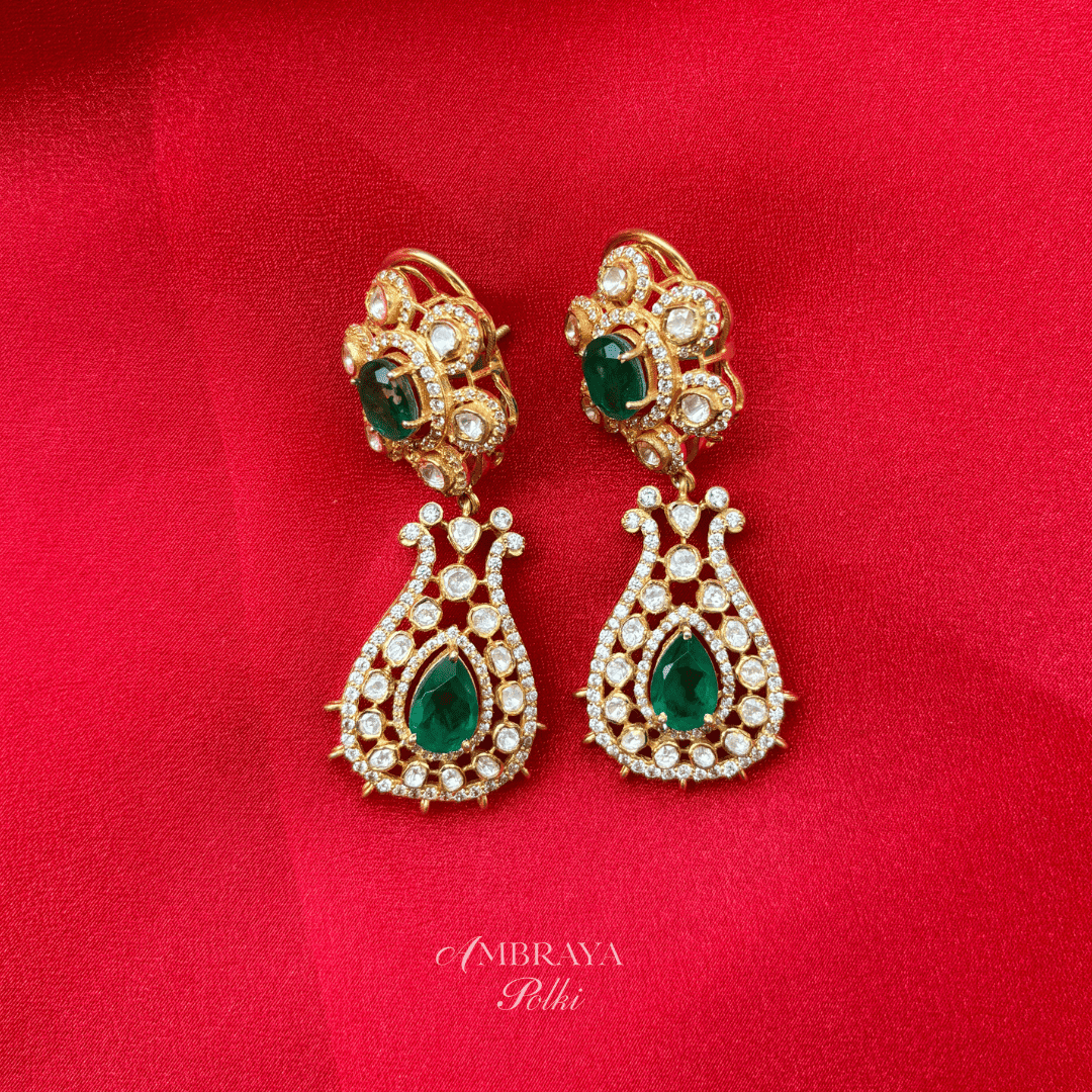 Anshika Earrings - Ambraya Polki