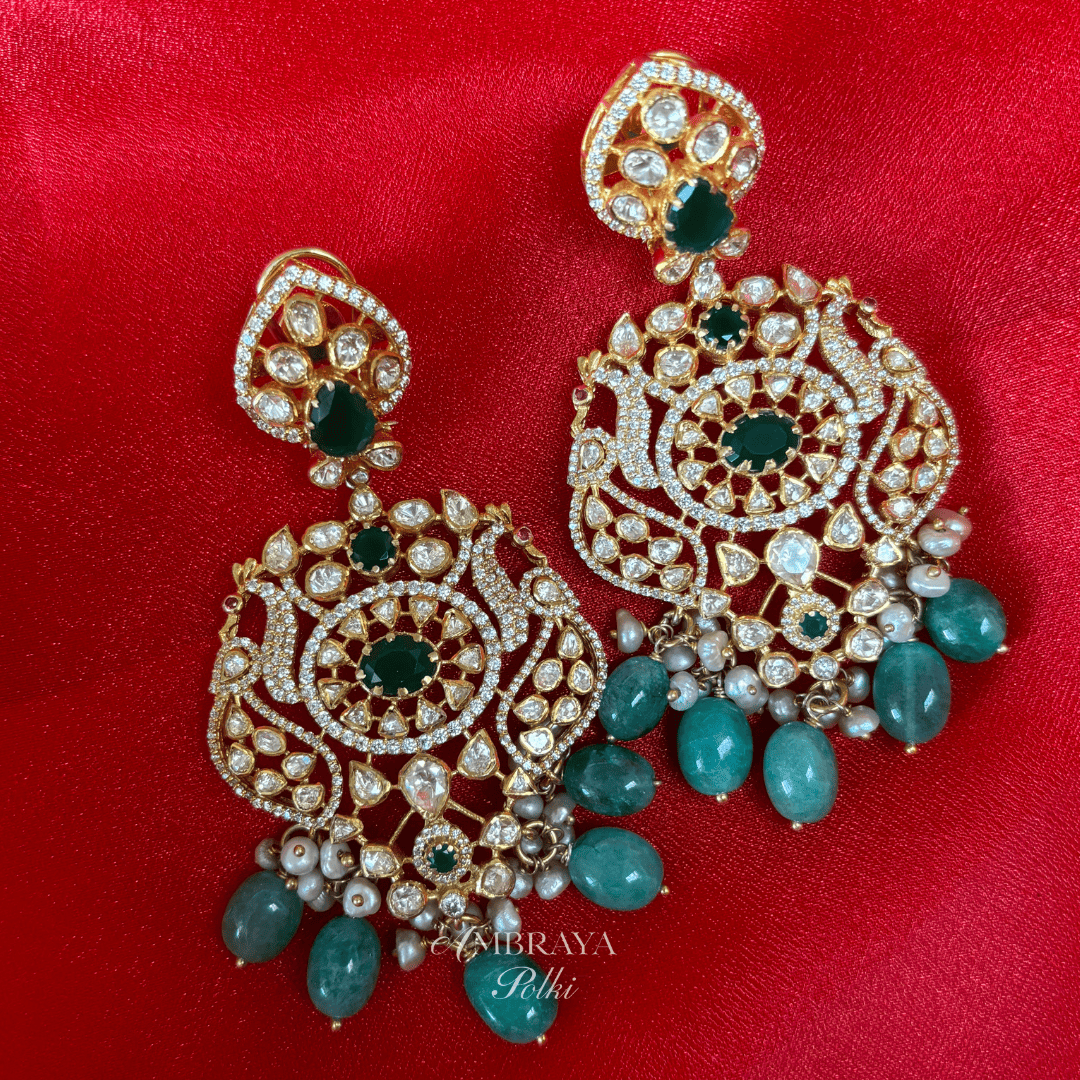 Adya Earrings - Ambraya Polki