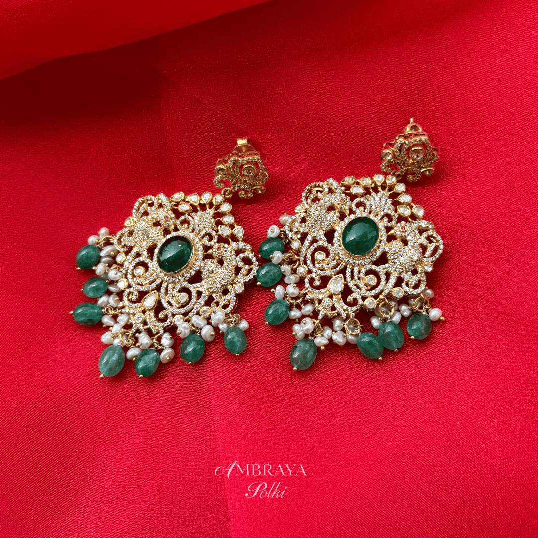 Zuhi Earrings - Ambraya Polki