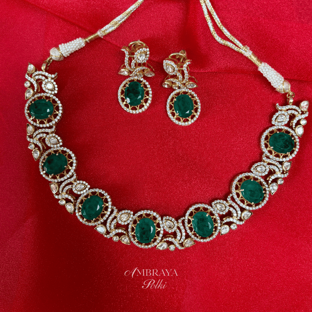 Miraya Necklace Set - Ambraya Polki