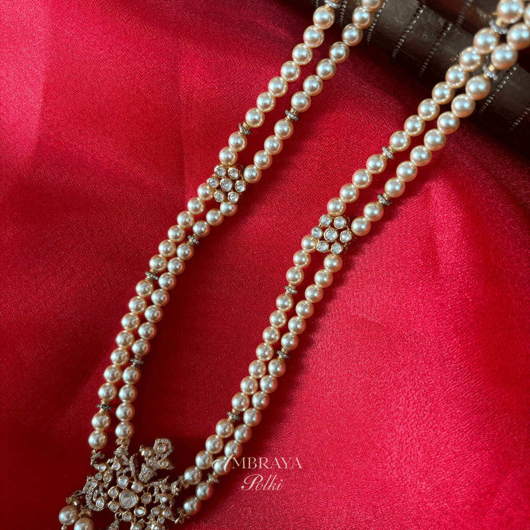 Rudrani Long Necklace - Ambraya Polki