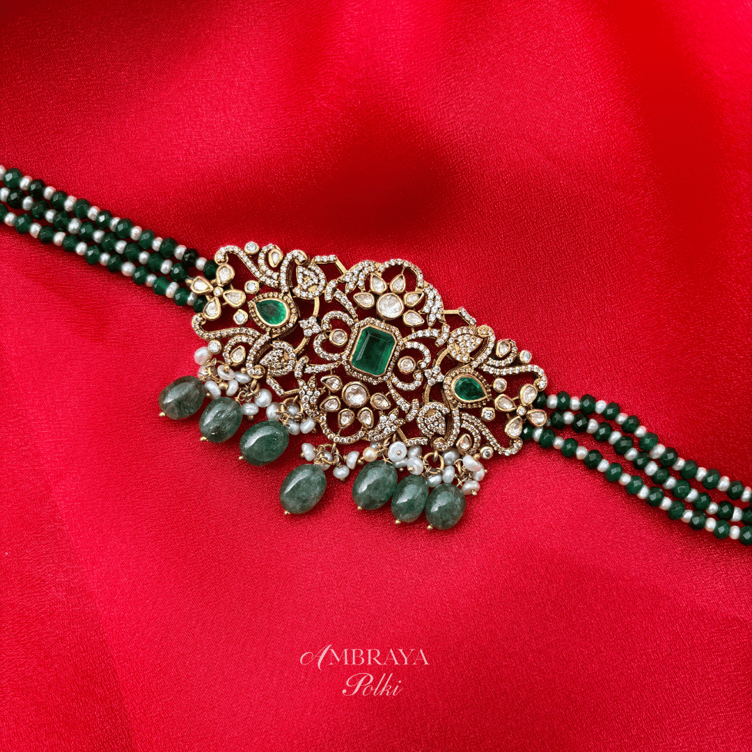 Adya Necklace - Ambraya Polki