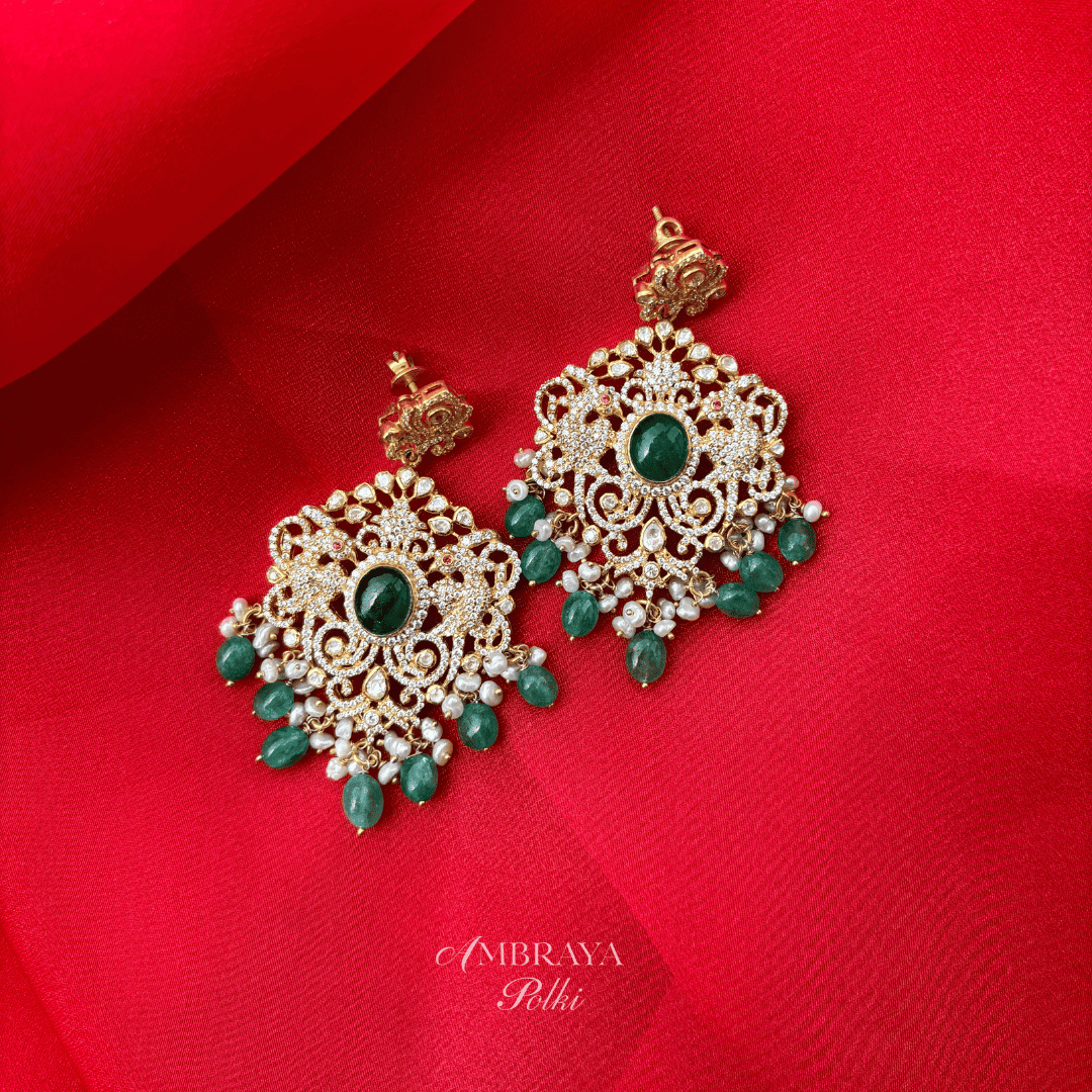 Zuhi Earrings - Ambraya Polki