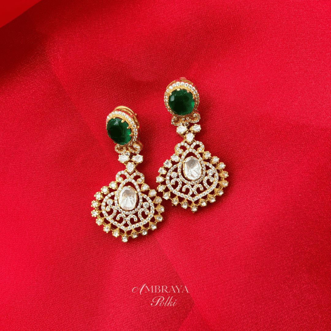 Mishika Earrings - Ambraya Polki