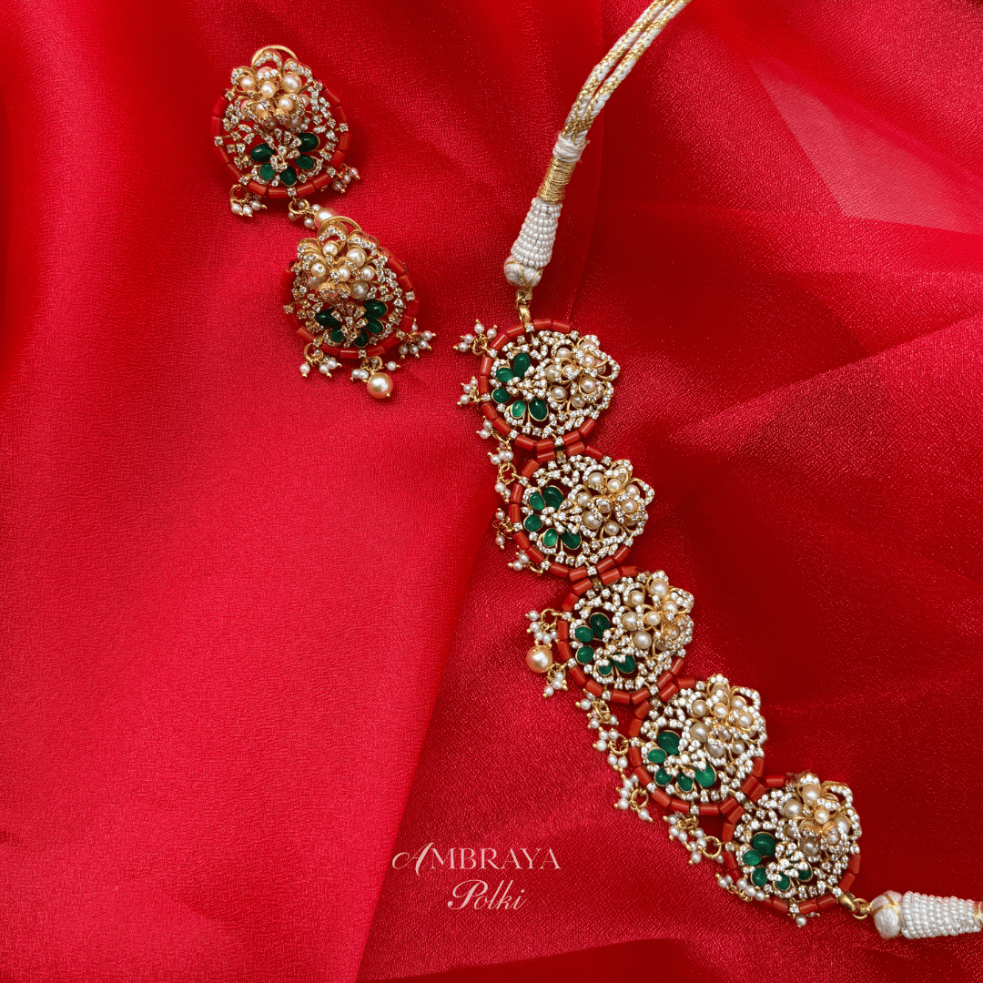 Niara Necklace Set - Ambraya Polki