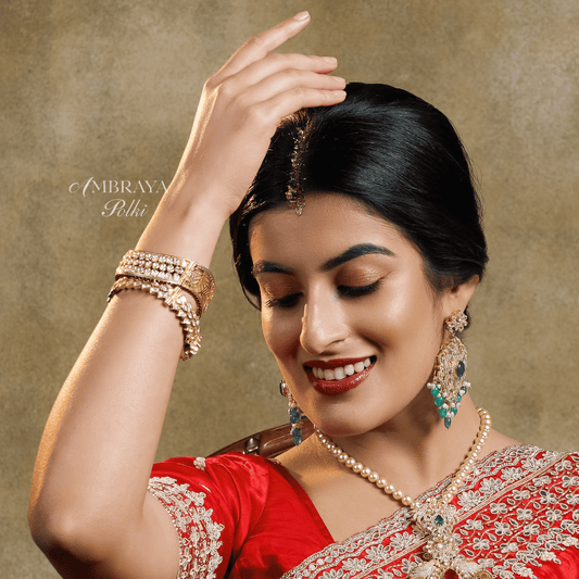 Varya Bangles (Pair) - Ambraya Polki