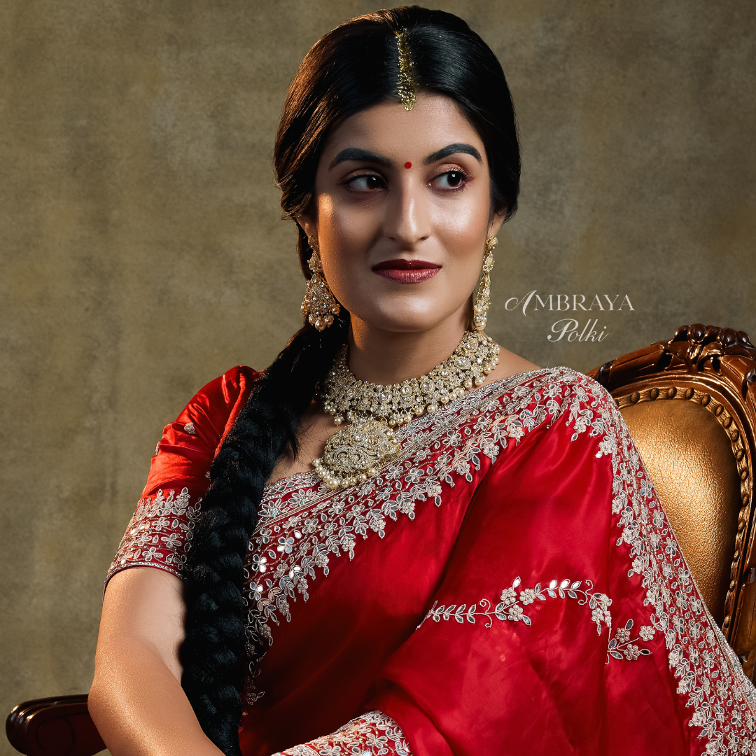 Swara Moissanite Necklace Set - Ambraya Polki