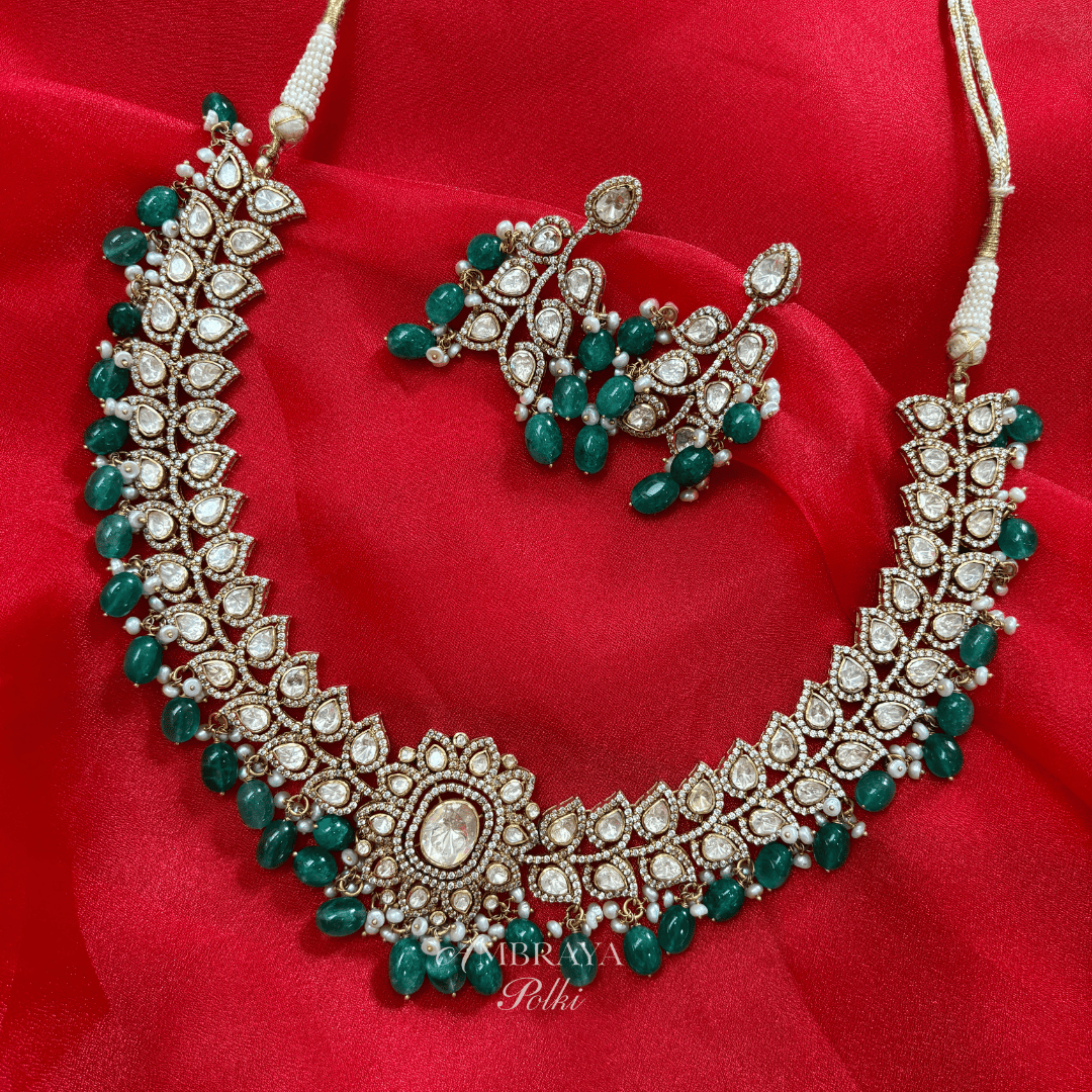 Malini Earrings - Ambraya Polki