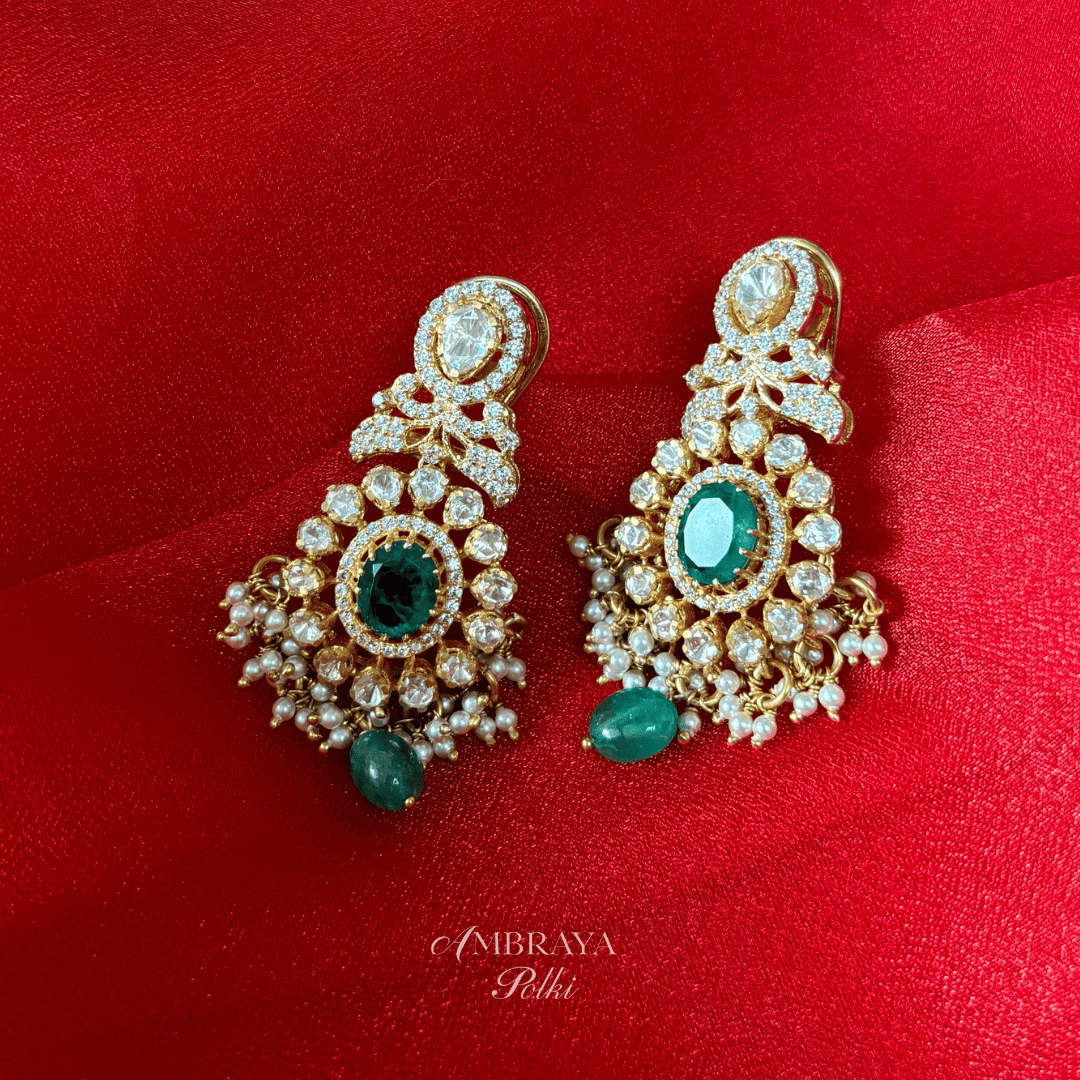 Keya Earrings - Ambraya Polki
