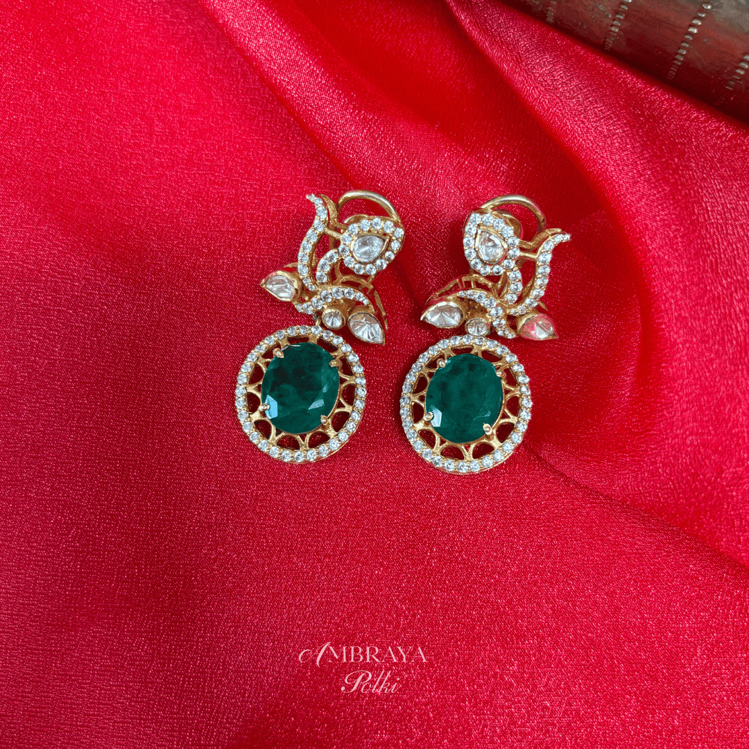 Miraya Earrings - Ambraya Polki