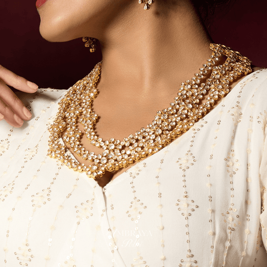 Arna Necklace - Ambraya Polki