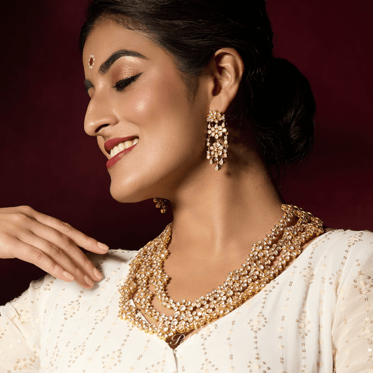 Arna Earrings - Ambraya Polki