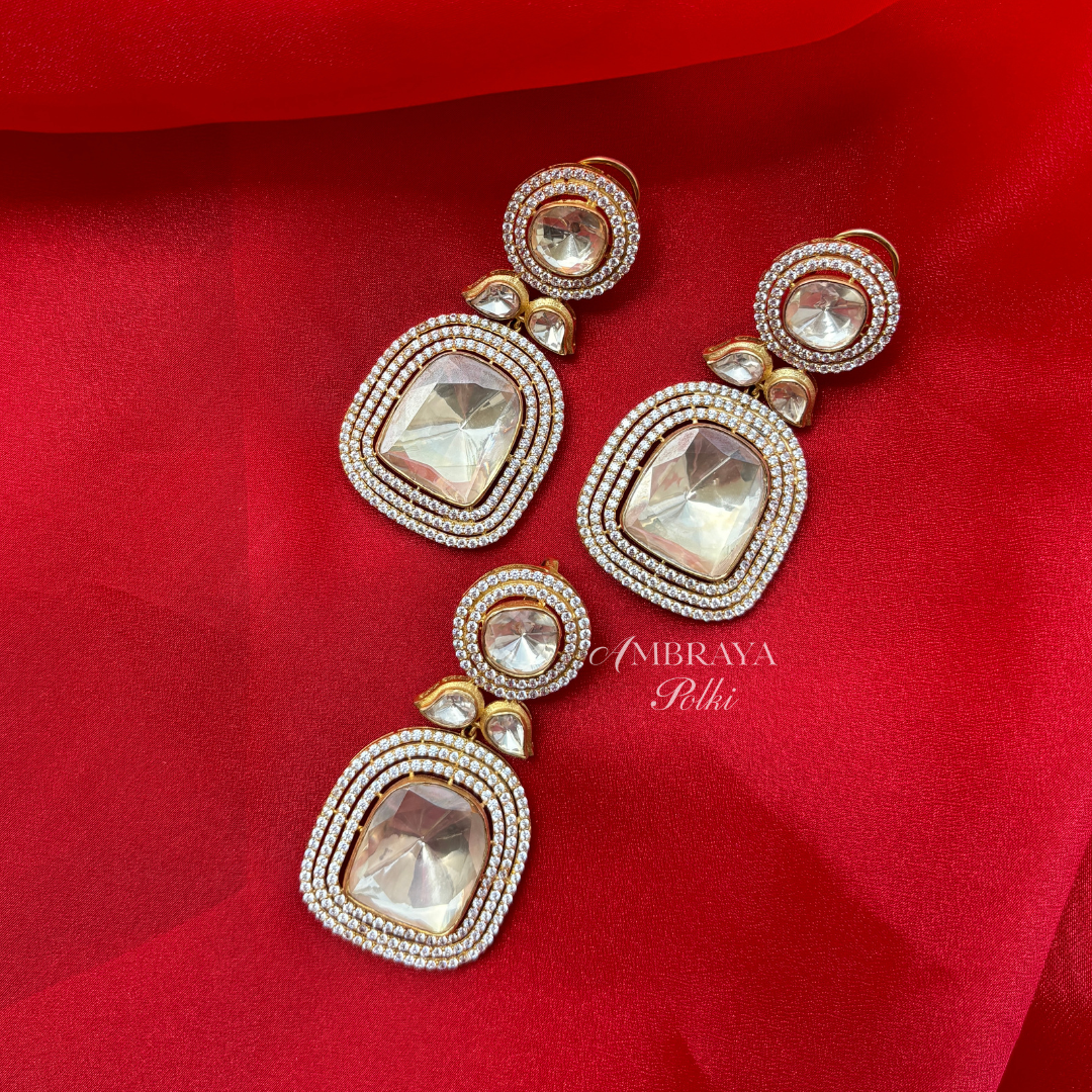 Saira Pendant Set - Ambraya Polki