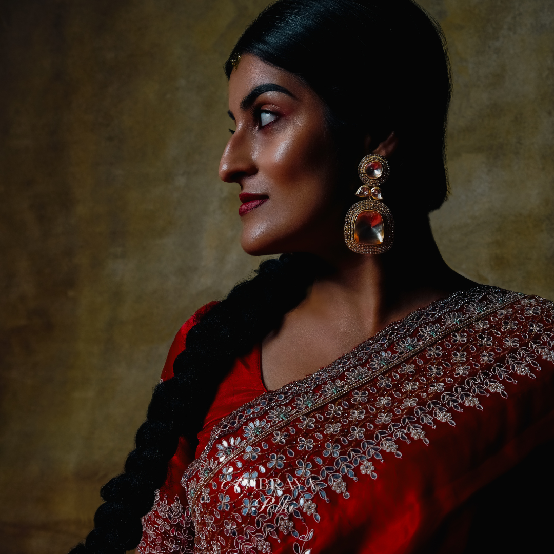 Saira Earrings - Ambraya Polki