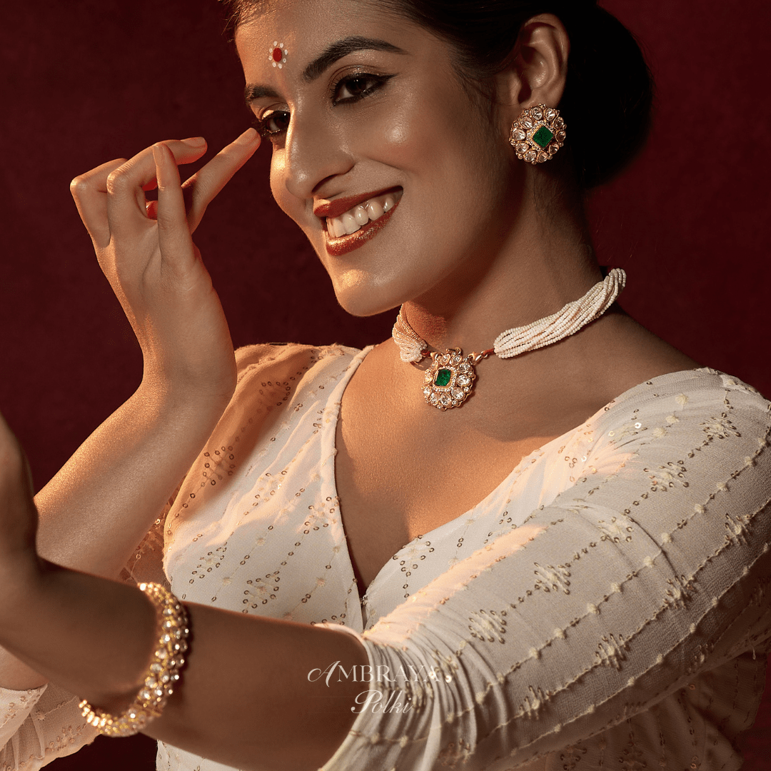 Sehere Pendant Set - Ambraya Polki