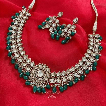 Malini Necklace Set - Ambraya Polki