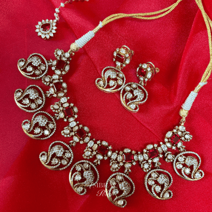 Adrita Necklace Set - Ambraya Polki