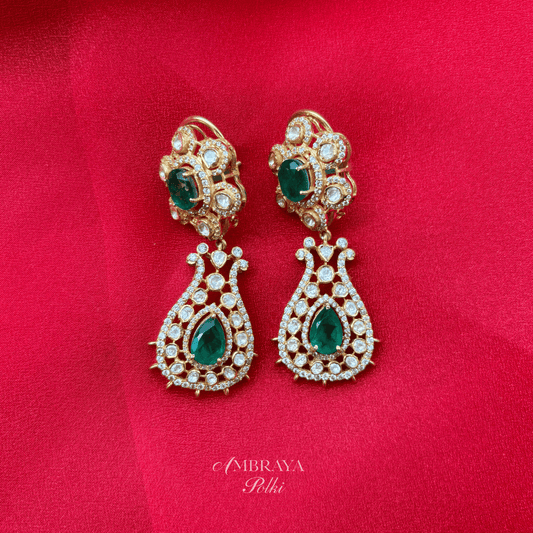 Anshika Earrings - Ambraya Polki