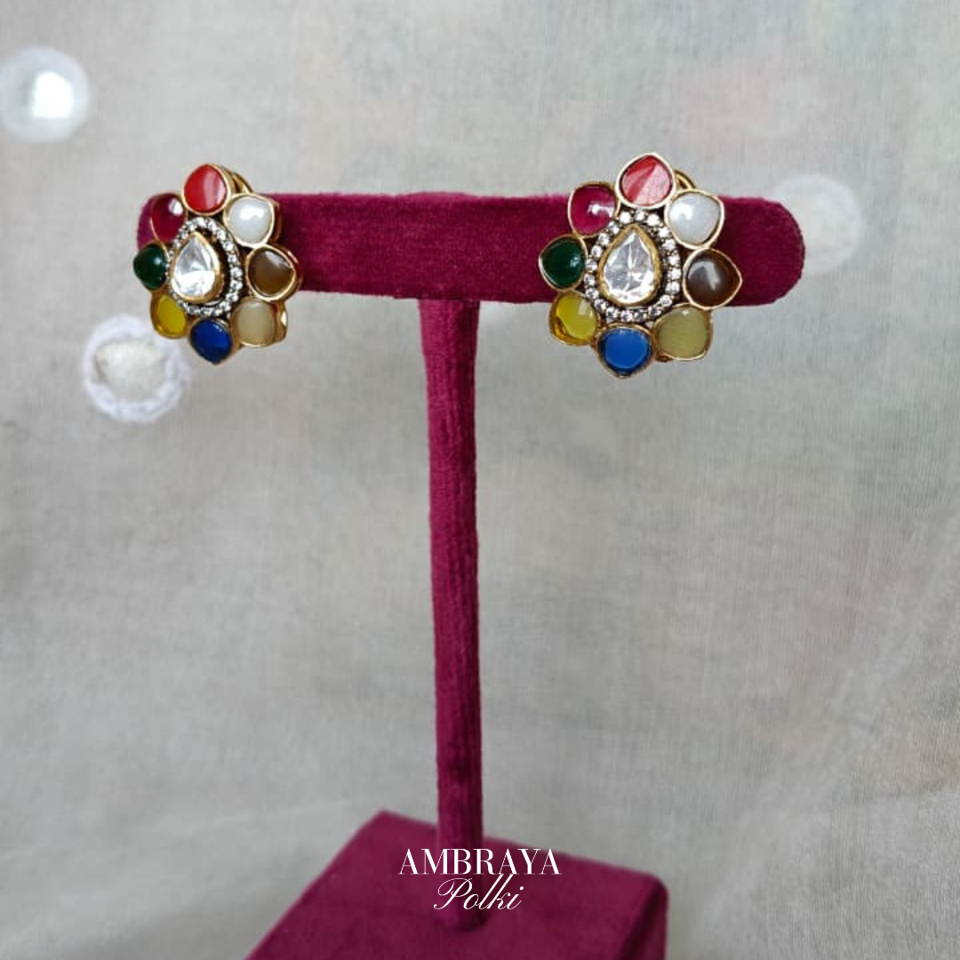 Navratan Risa Earrings