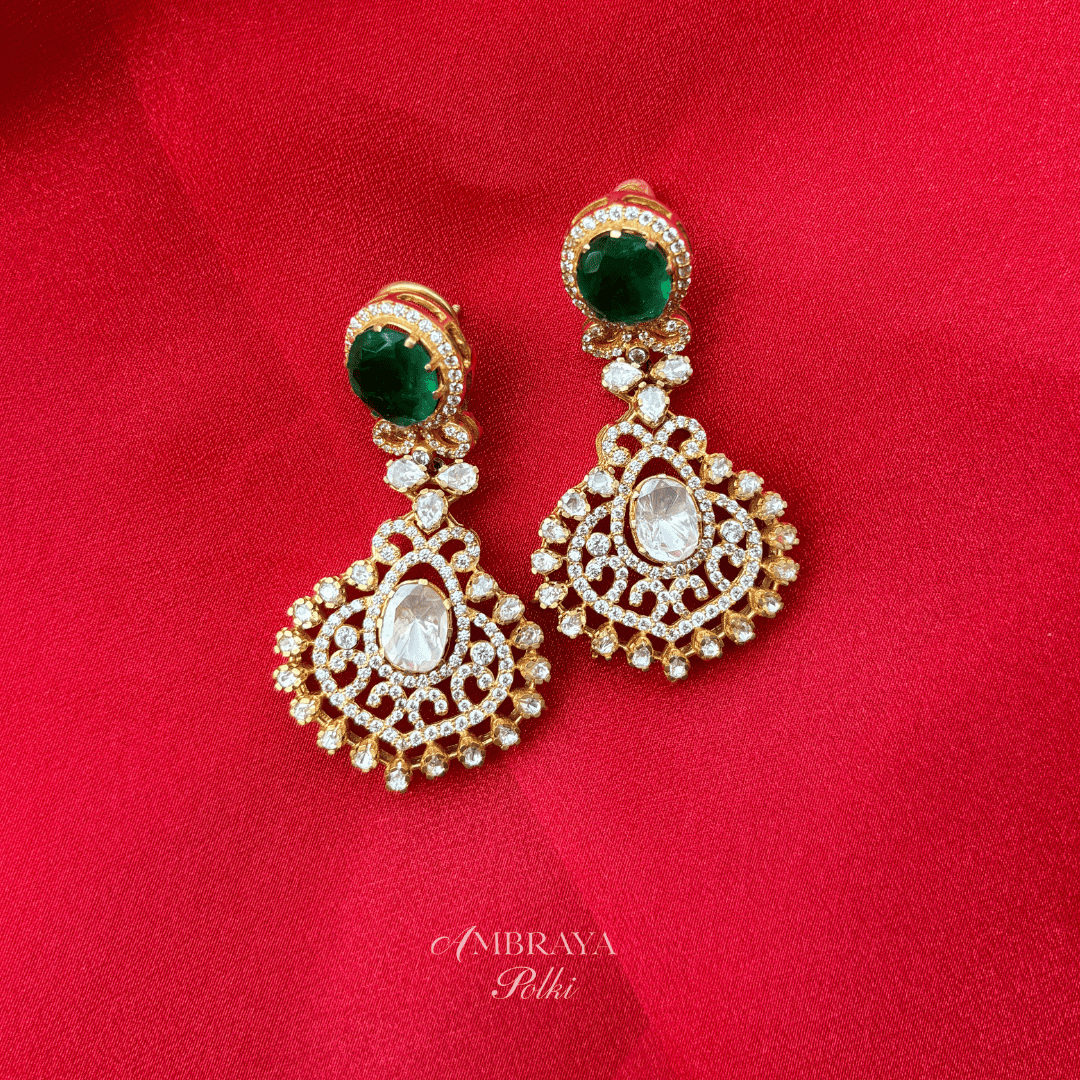 Mishika Earrings - Ambraya Polki