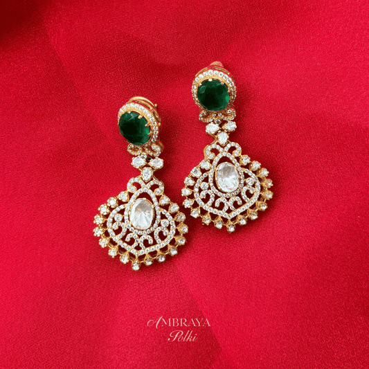 Mishika Earrings - Ambraya Polki