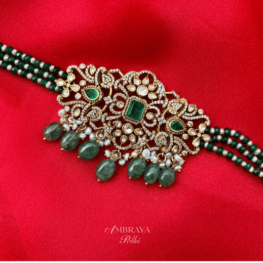 Adya Necklace - Ambraya Polki