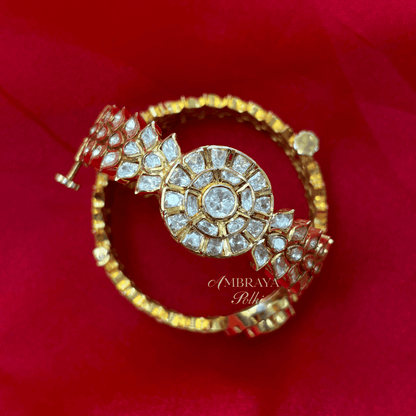 Saanvi Bangles (Pair) - Ambraya Polki